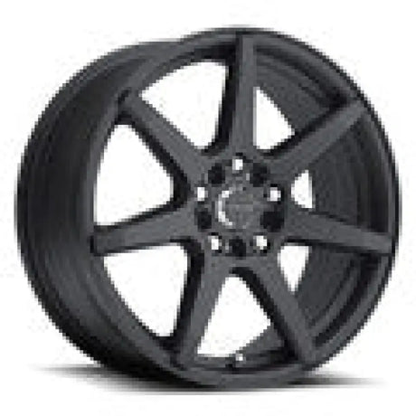 Matte black six-spoke wheel for QuadBoss QBoss A-Arm Kits 420752, QBoss A-Arm Kits