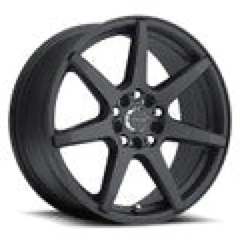 Matte black six-spoke wheel for QuadBoss QBoss A-Arm Kits 420752, QBoss A-Arm Kits