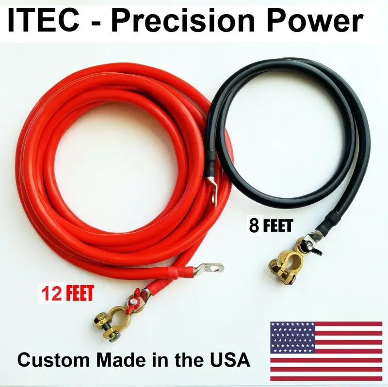 Red and black battery cables for QuadBoss Qboss BRK pad retaining pin install