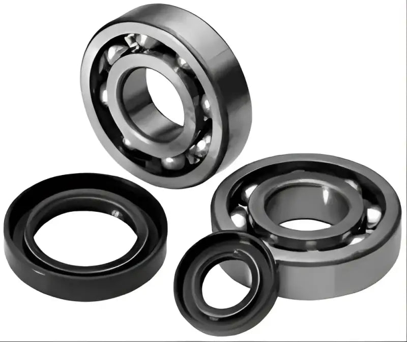 Ball bearings and seals from the QuadBoss Qboss Crankshaft Bearing Kit for engine repair