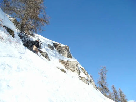 Snowy mountain slope with QuadBoss Qboss Wheel Bearing Kit for off-road fun