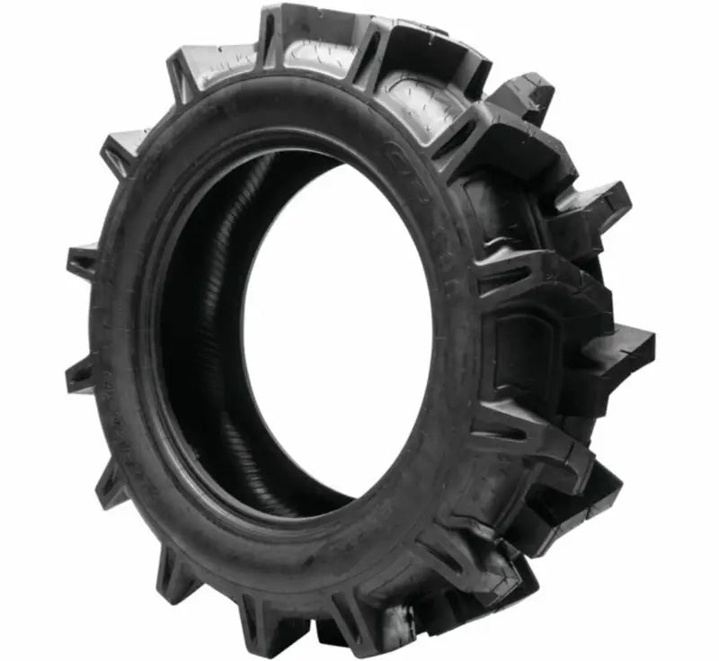 Black tractor tire showcasing the QuadBoss QBT680 Mud Tire for off-road durability
