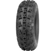 QuadBoss QBT734 Series Tire - 21x7-10 4Ply for ATV, rugged tread pattern for enhanced traction and durability on various terrains.