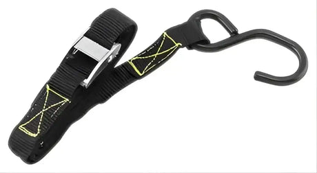 Black tie-down strap with metal buckle and hook for QuadBoss Ramp Strap Replacement