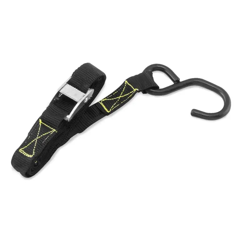 Black tie-down strap with metal buckle and hook for QuadBoss Ramp Strap Replacement