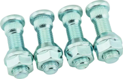 Four silver quadboss replacement studs with nuts M12x1.5 for easy repair