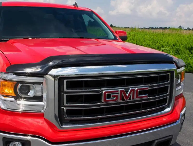 Red GMC truck front view on Quadboss Sprocket Hat Hi-Vis style sprocket hat