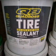 "QuadBoss Tire Sealant 5gal - 530855 container designed for ATV, UTV, and dirt bike use, ensuring leak prevention and durable protection."