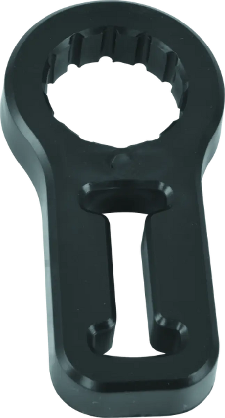 Black metal wrench on QuadBoss Utility Jack Handle Keeper for utility jack handle accessories