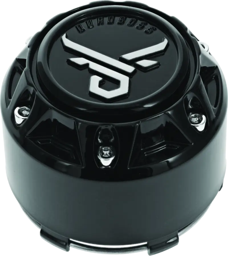Black QuadBoss wheel cap for QuadBoss wheels, fits 110 size wheel cap