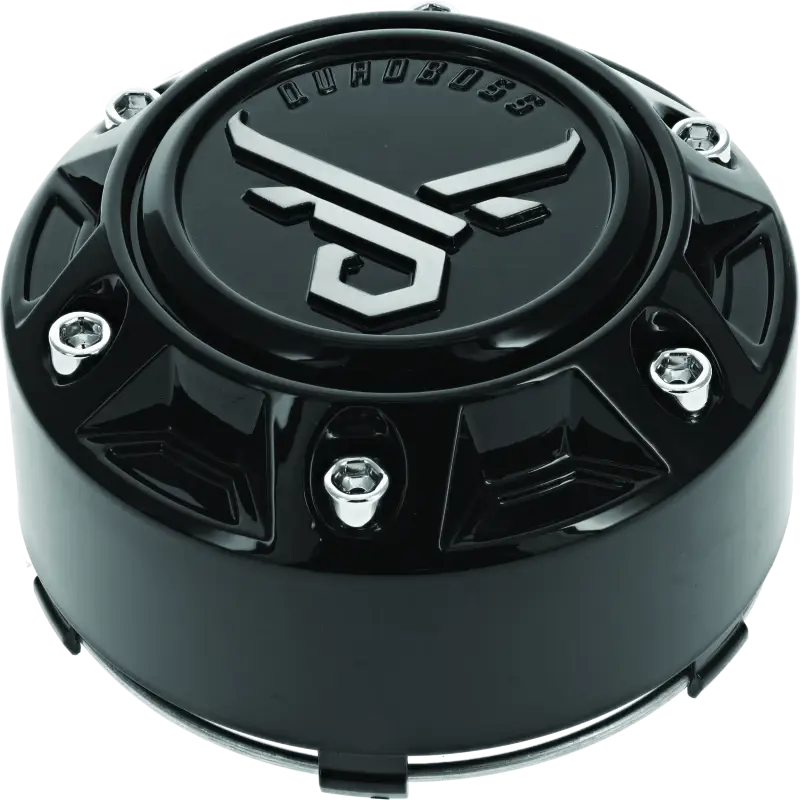 Black quadboss wheel cap for the QuadBoss Wheel Cap 137/156 series