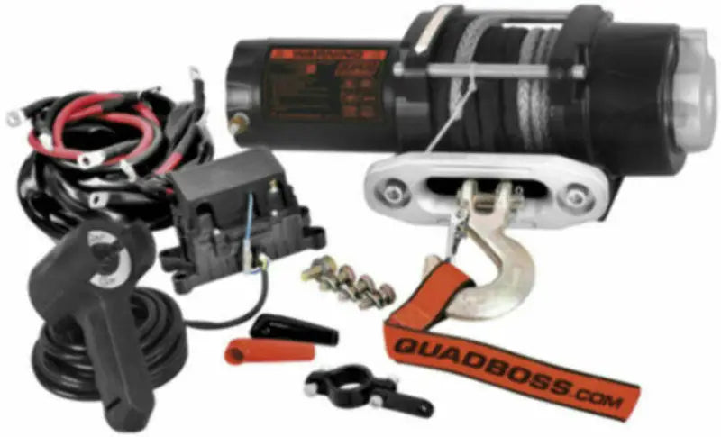 QuadBoss Winch 3500Lb W/Synthetic Rope - 608703 - Winches & Hitches