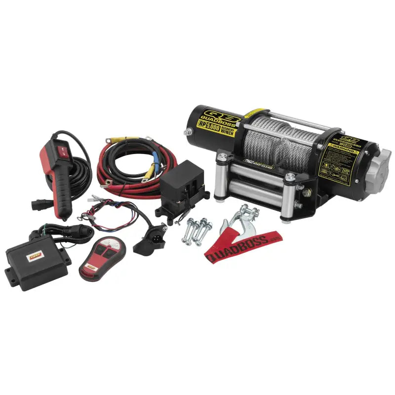 QuadBoss Winch 5000lb showing 4500 lb capacity with cable