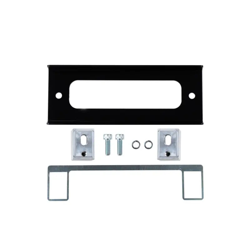Black metal winch mount plate and hardware for QuadBoss Winch Hawse Fairlead 4in
