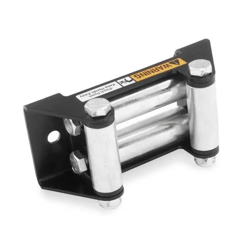 Black and silver QuadBoss winch roller fairlead for durable roller fairlead use