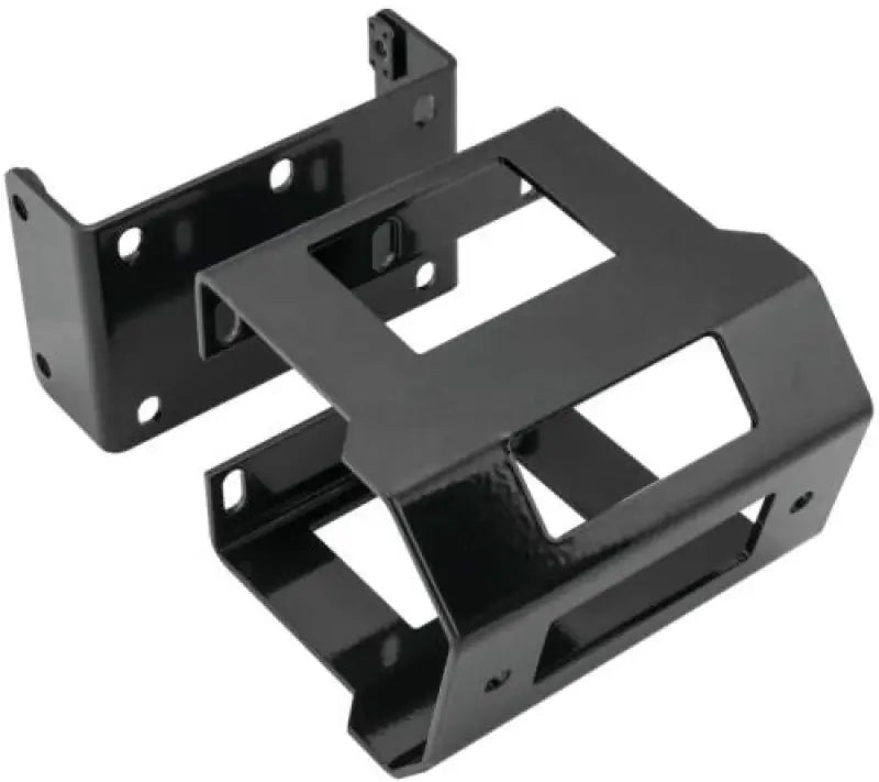 Black metal mounting brackets for winch mount on Bombardier Can-Am vehicles