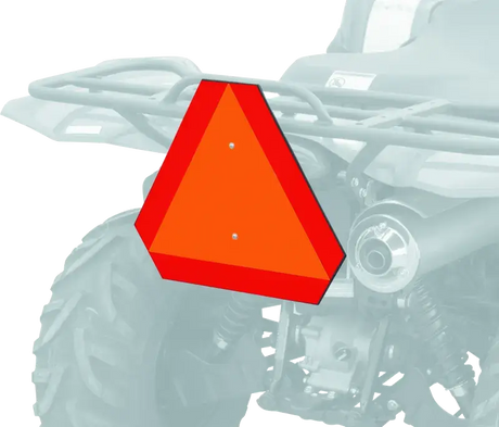 Orange Quadoss ATV Safety Emblem with slow moving vehicle sign for atv safety