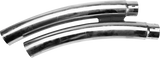 Shiny curved metal curtain rods with end caps for Quiet Baffle 2 Sharp Curve Radius
