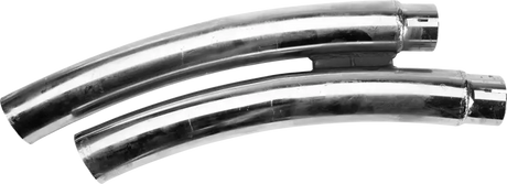 Shiny curved metal curtain rods with end caps for Quiet Baffle 2 Sharp Curve Radius