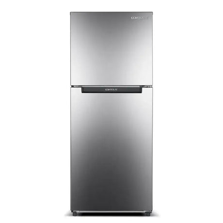 Silver two-door refrigerator R-1088-12V Nat for 12-volt frost-free cooling excellence