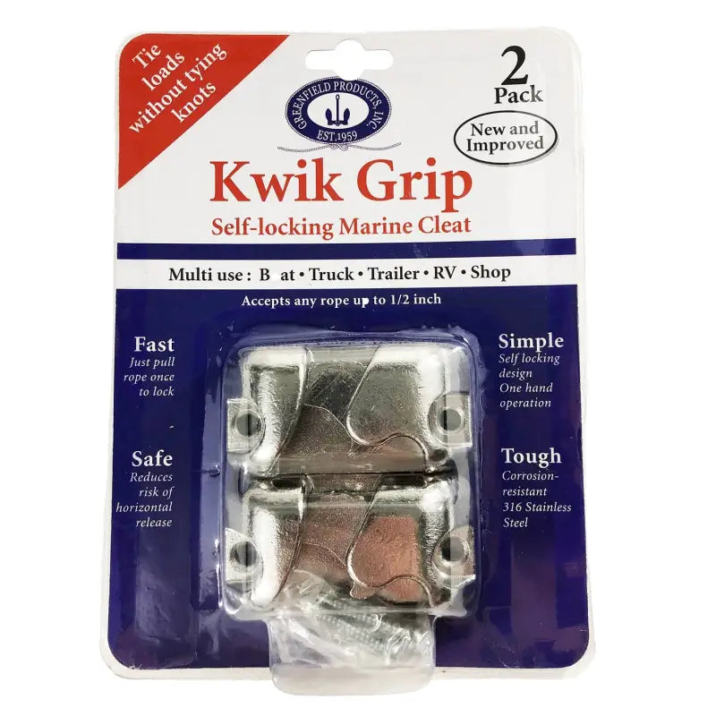 R-701-12 Greenfield Kwik Grip Cleat 2Pk for RV, Automotive, Powersports, off-road, marine, exterior, truck accessories, interior, truck bed, RV parts, Marine, AVADA - Best Sellers.
