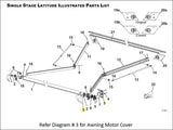 R001783-005 Carefree RV Awning Motor Cover For Use With Latitude - RV and Auto Parts