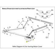 R001783-005 Carefree RV Awning Motor Cover For Use With Latitude - RV and Auto Parts