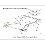 R001785-005 Carefree RV Awning Idler Cover For Use With Latitude - RV and Auto Parts