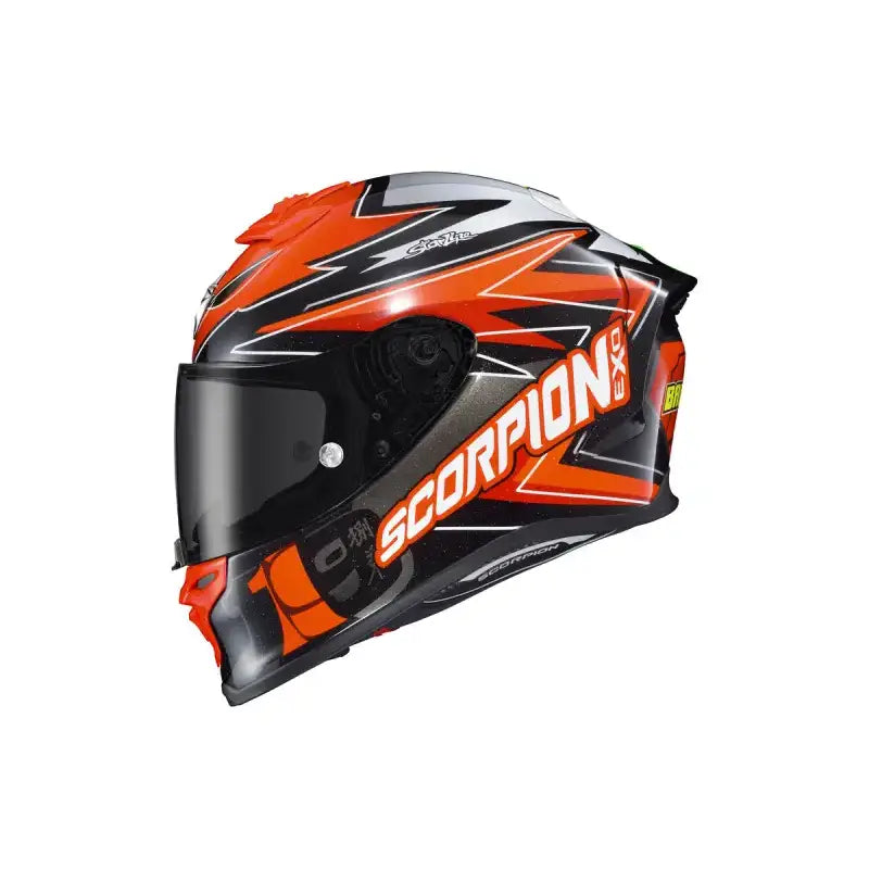 R1-3034 Scorpion Exo Exo-R1 Air Full Face Helmet Bautista Red/Black/White Md - Helmets