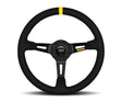 MOMO R1908/35S Momo MOD08 Steering Wheel 350 mm - Black Suede/Black Spokes/1 Stripe