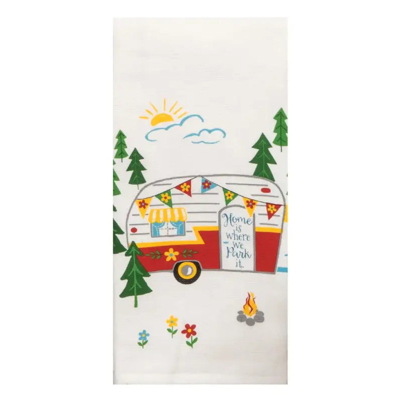 R4250 Kay Dee Desi Happy Camper Dual Purpose Terry Tow - Towel