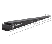 Race Ramps 11in. Two-Piece Trailer Ramps with 5.4 Degree Approach Angle featuring product dimensions: height - 11", length - 131", width - 14".