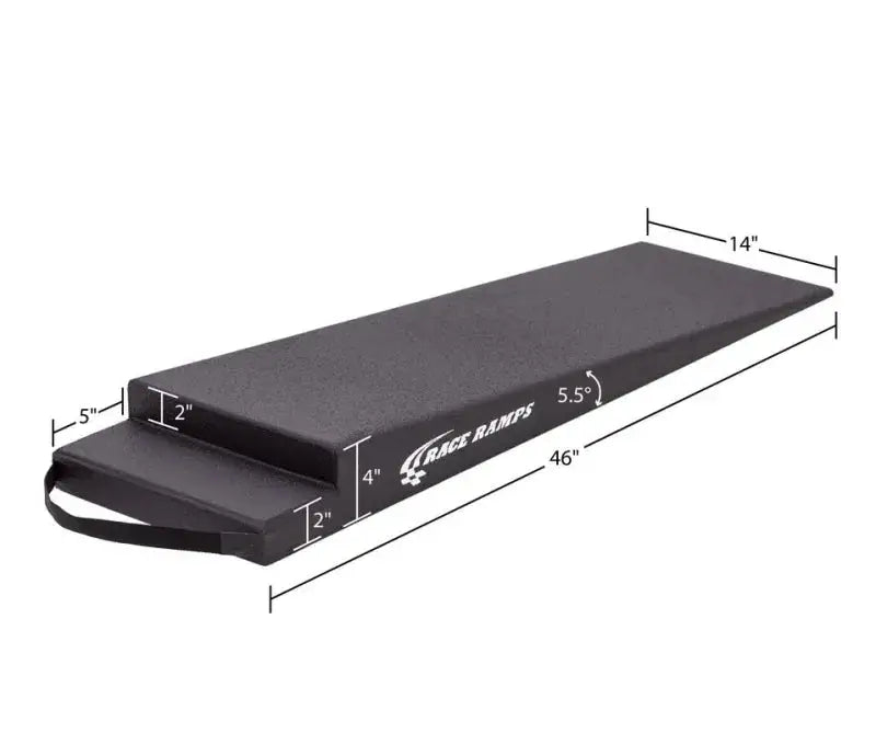 Race Ramps 4in Trailer Ramp with 5.5 Degree Approach Angle, 46 inches long.