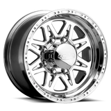 Raceline 888 Renegade 17x9in / 8x170 BP / -12mm Offset / 130.81mm Bore - Polished Wheel - Wheels