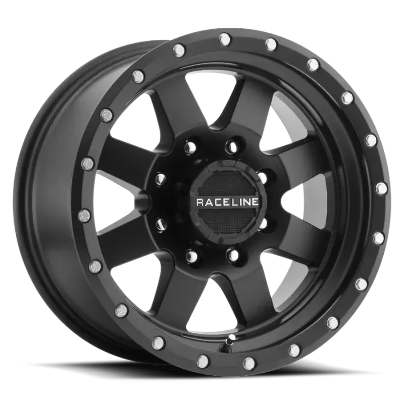 Raceline 935B Defender 17x9in / 6x139.7 BP / 0mm Offset / 107.95mm Bore - Satin Black Wheel - Wheels