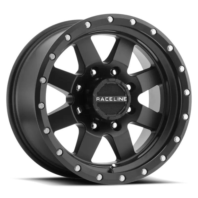 Raceline 935B Defender 17x9in / 8x170 BP / -12mm Offset / 130.81mm Bore - Satin Black Wheel - Wheels