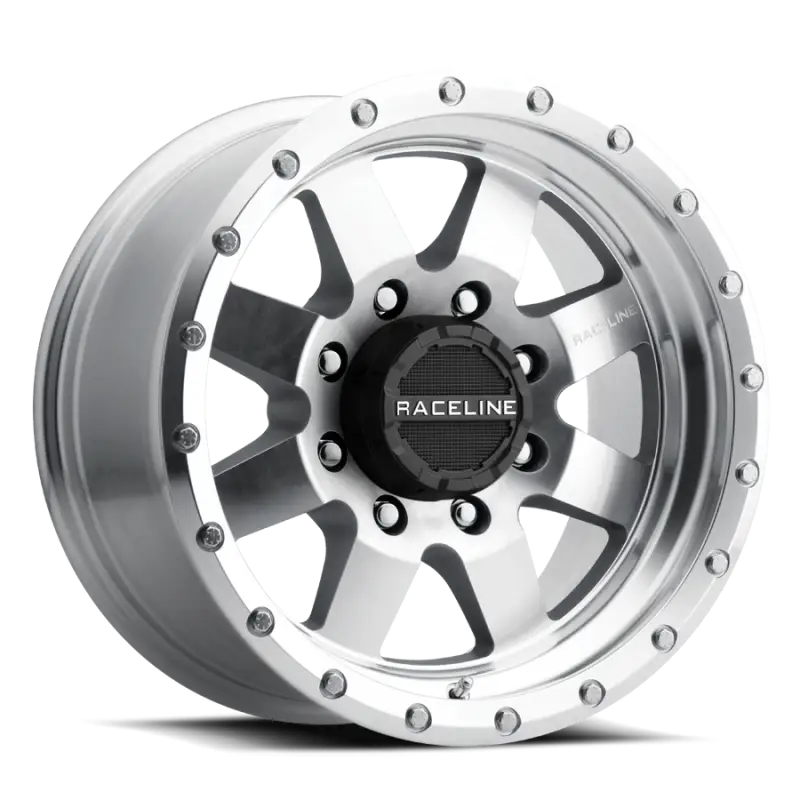 Raceline 935MC Defender 17x9in / 6x139.7 BP / 0mm Offset / 107.95mm Bore - Machined Wheel - Wheels