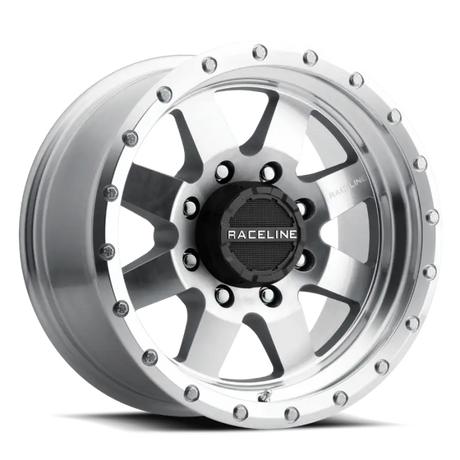 Raceline 935MC Defender 17x9in / 6x139.7 BP / -12mm Offset / 107.95mm Bore - Machined Wheel - Wheels