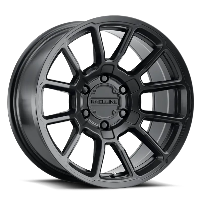 Raceline 950B Gauge 18x9in / 6x139.7 BP / -12mm Offset / 106.1mm Bore - Satin Black Wheel