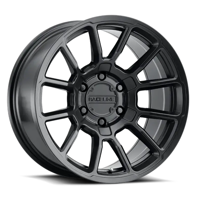 Raceline 950B Gauge 20x9in / 6x139.7 BP / 18mm Offset / 106.1mm Bore - Satin Black Wheel - Wheels