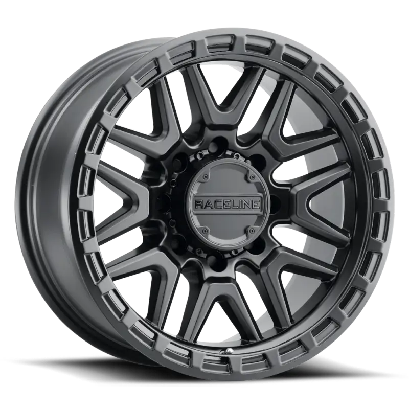 Raceline 953B Krank 18x9in / 8x170 BP / -12mm Offset / 125.2mm Bore - Satin Black Wheel - Truck & Automotive