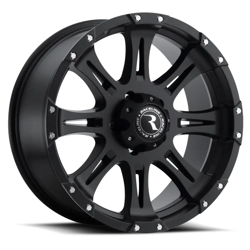 Raceline 981 Raptor 16x8in / 8x165.1 BP / 0mm Offset / 130.81mm Bore - Satin Black Wheel - Wheels