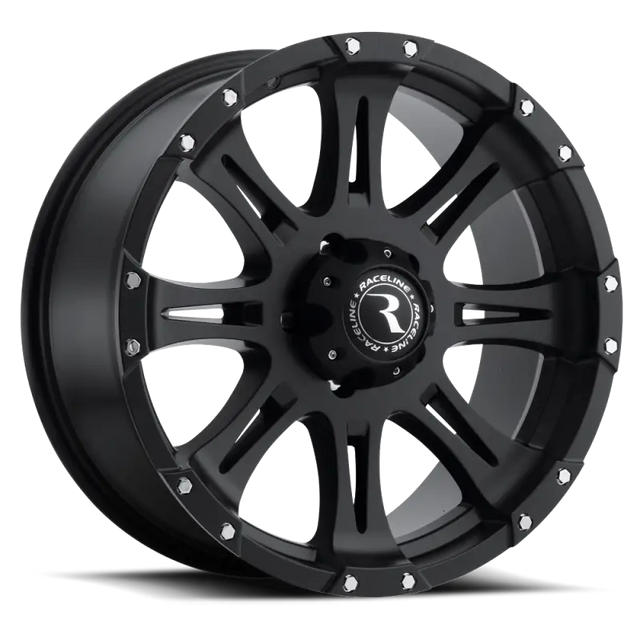 Raceline 981 Raptor 16x8in / 8x165.1 BP / 0mm Offset / 130.81mm Bore - Satin Black Wheel - Wheels