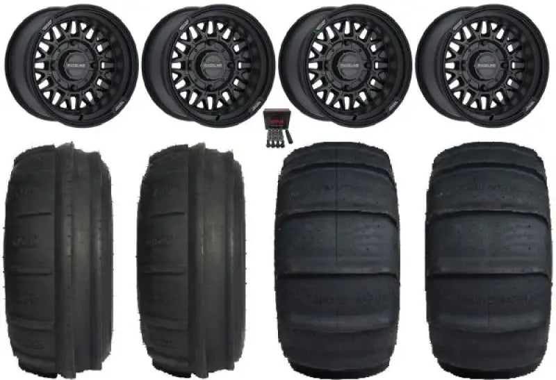 Raceline A13B-57056 + 10 Omega 15X7 4/156 5 + 2 ( + 10Mm) Satin Black - Wheels