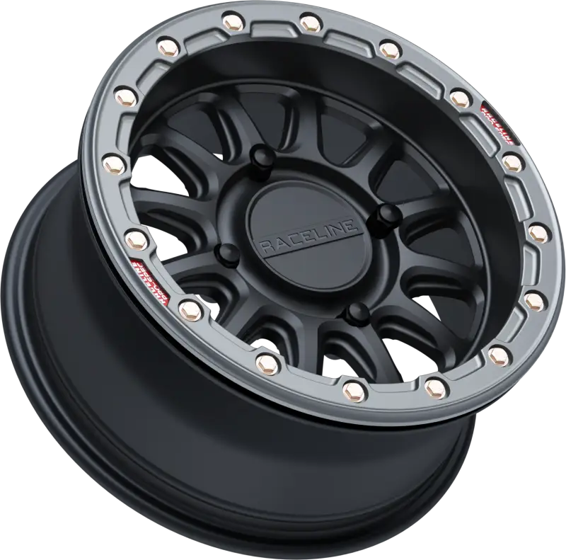 Raceline A14 Alpha Beadlock Wheel 15x7 for Polaris RZR R - Black/Gunmetal Finish - RACELINE