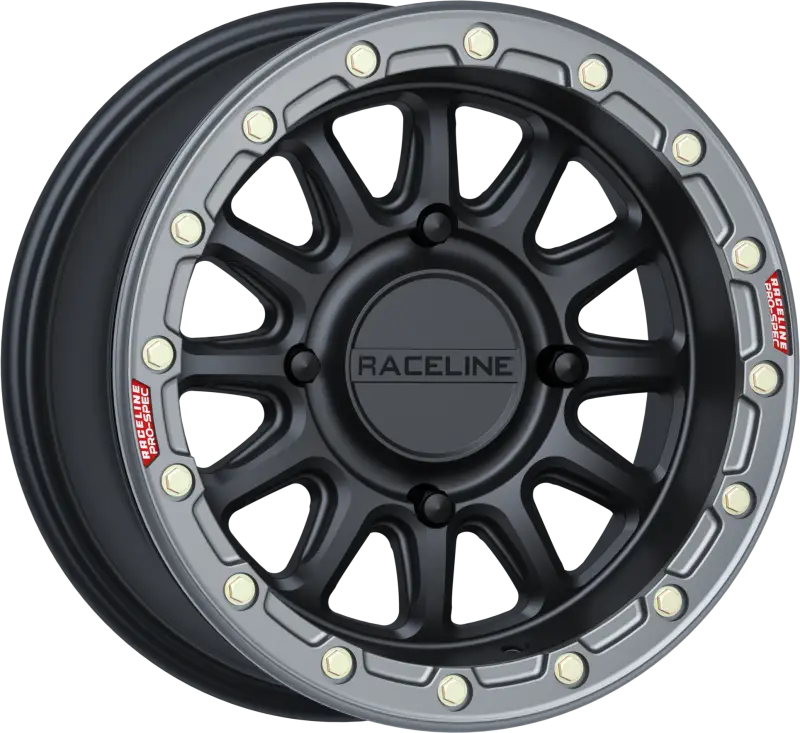 Raceline A14 Alpha Beadlock Wheel 15x7 for Polaris RZR R - Black/Gunmetal Finish - RACELINE