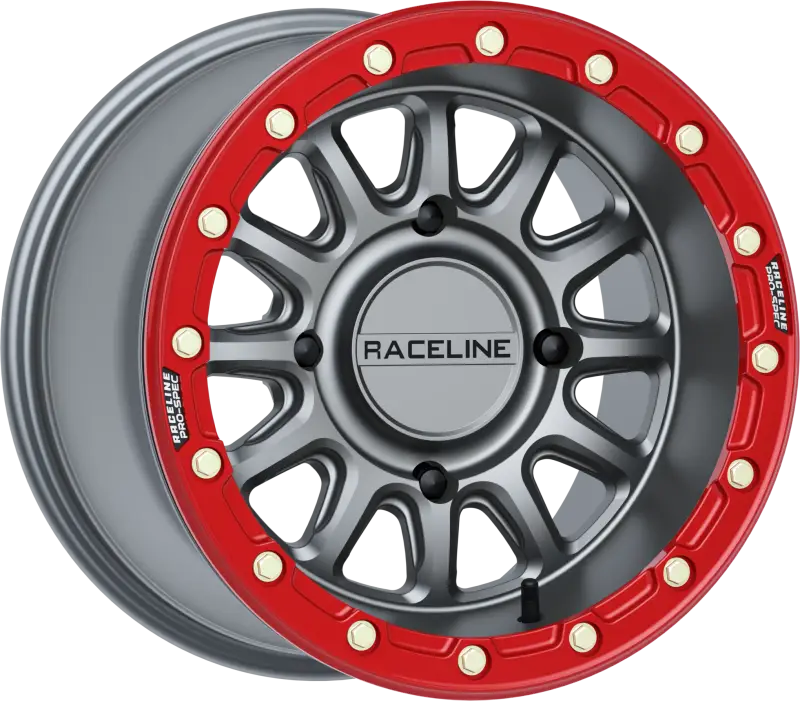 Alpha Wheel 4x156 Gunmetal/Red 15x7 (+10mm) - RACELINE
