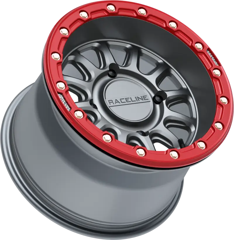 Alpha Wheel 4x156 Gunmetal/Red 15x7 (+10mm) - RACELINE