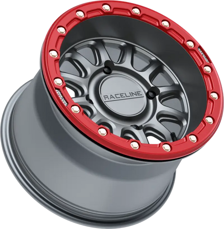 Alpha Wheel 4x156 Gunmetal/Red 15x7 (+10mm) - RACELINE