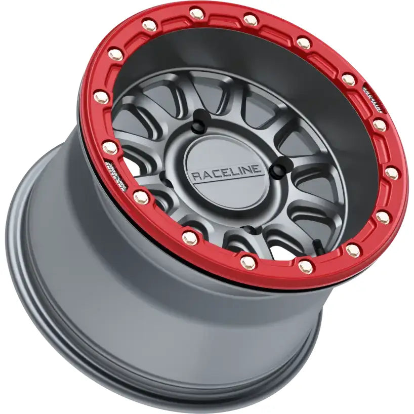 Alpha Wheel 4x156 Gunmetal/Red 15x7 (+10mm) - RACELINE